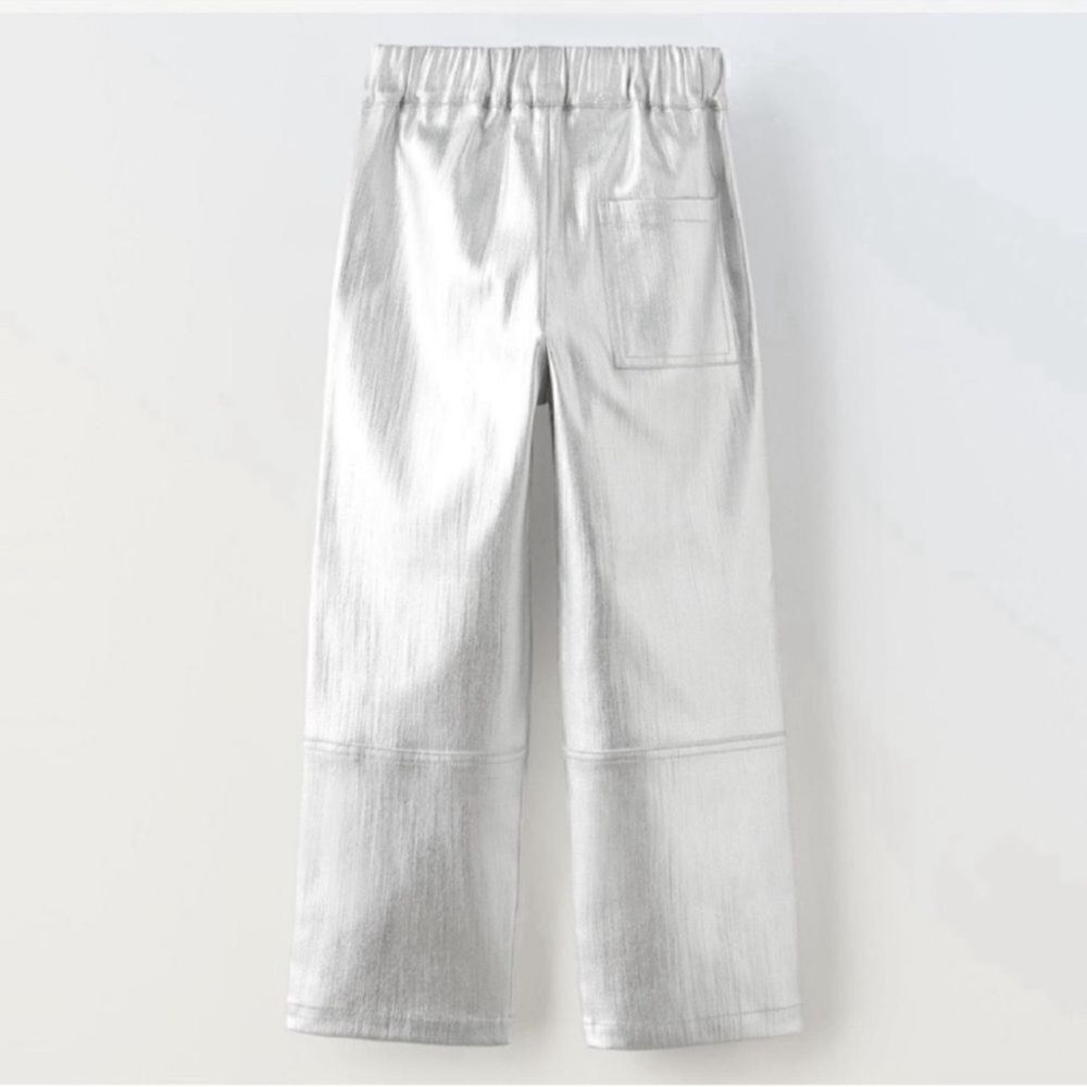 Zara Kids Girls Blue & Silver Pants Set(Size 13-14) - Picture 10 of 13